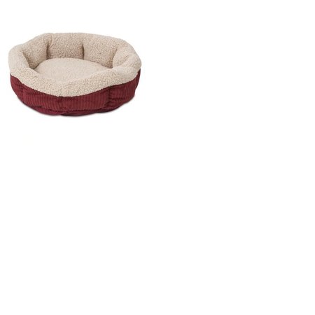ASPEN PET Bed Cat 19In Selfwrm Red/Cream 80135